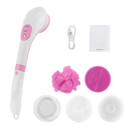 Electric Bath Shower Brush Handheld Massage Body Brush Back Clean Long